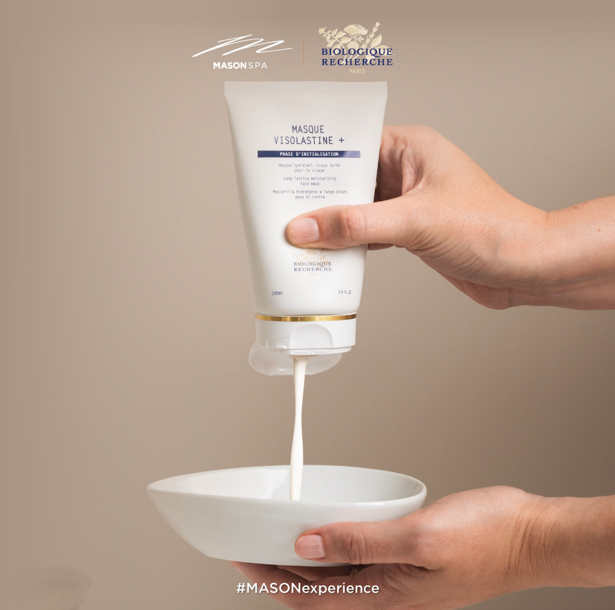 Facial massage at MASON Spa using Biologique Recherche product
