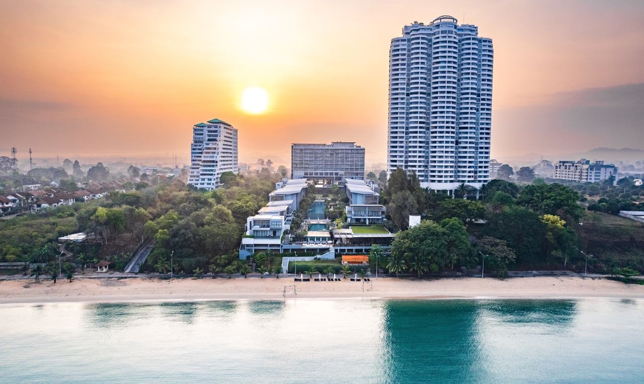 Aerial view of Na Jomtien Beach, Pattaya