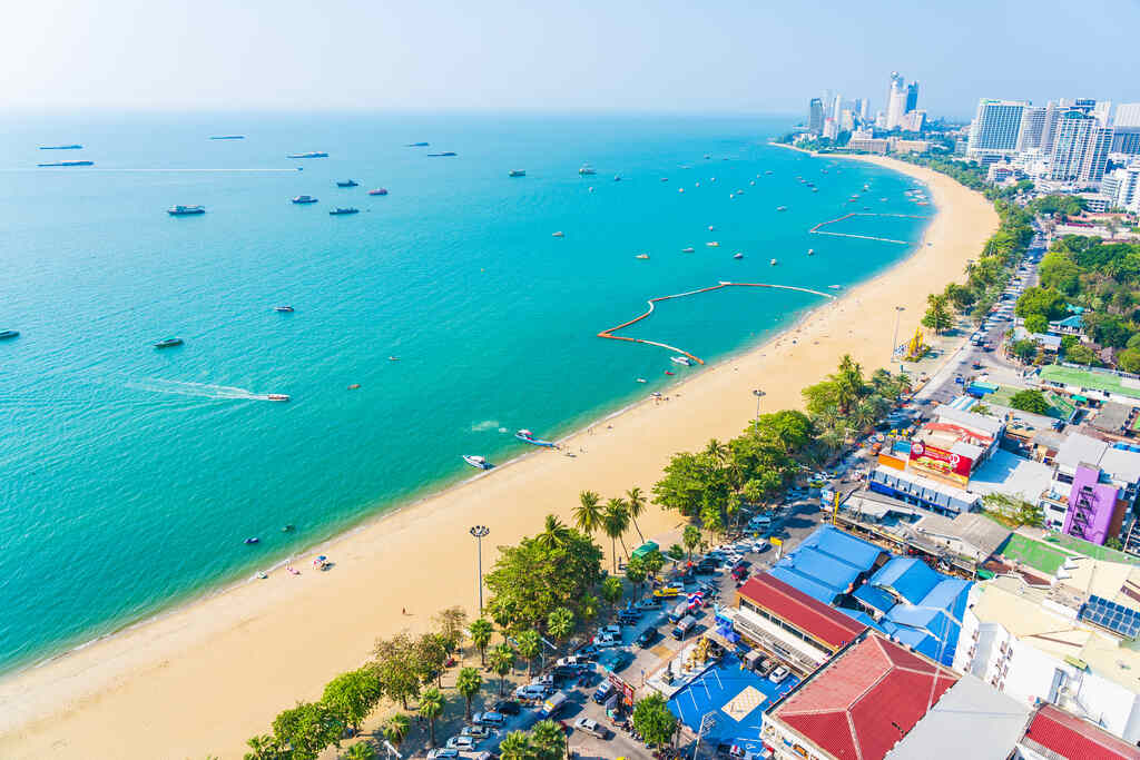 Aerial view of Pattaya Beach