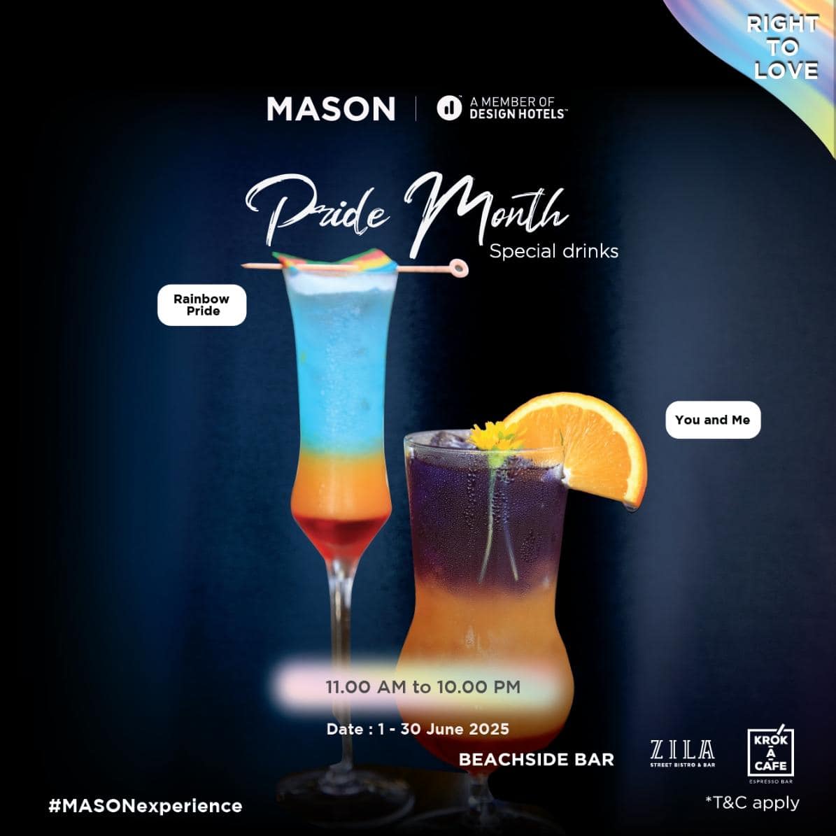MASON Pattaya’s activities and promotion during Pride Month