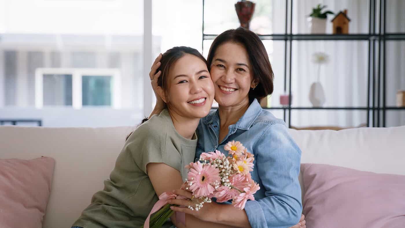 Mother and daughter on Mother’s Day